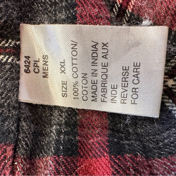 Woolrich Men’s Long Sleeve Plaid Button Down Flannel Shirt- Size XXL - Picture 6 of 7